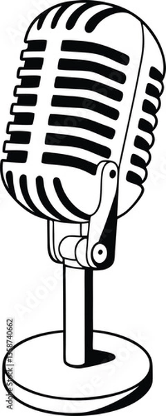 Fototapeta A microphone vector icon