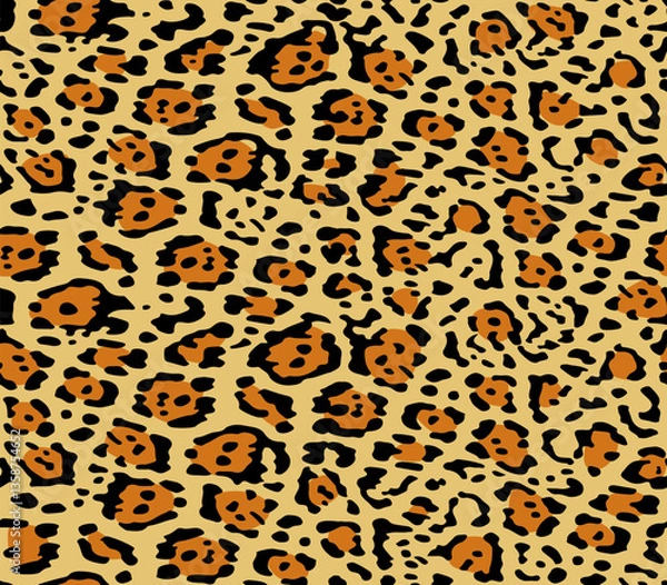 Obraz leopard pattern texture repeating seamless orange black