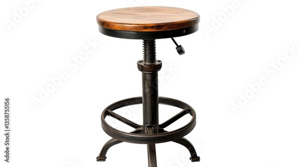 Fototapeta Bar stool isolated on white background. different angle