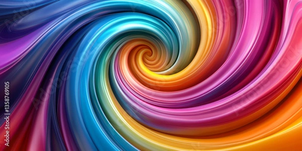 Obraz Colorful swirls of vibrant colors swirling together in an abstract background