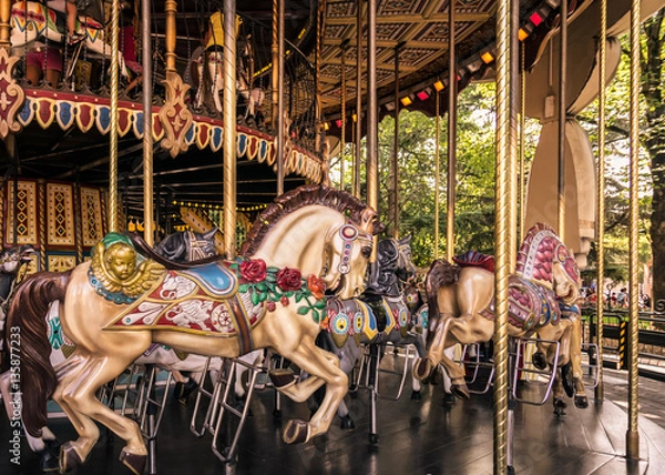 Obraz Vintage merry-go-round carousel.