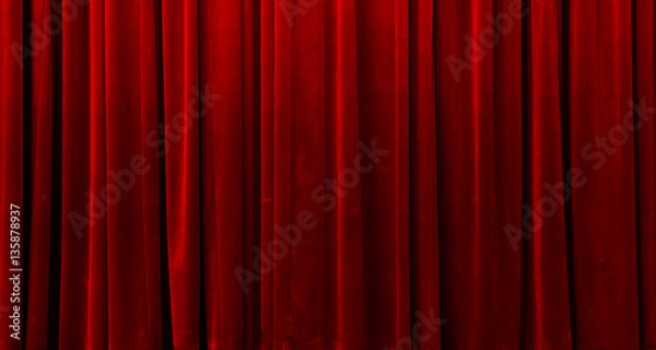 Fototapeta Horizontally seamless illustration of a red curtain