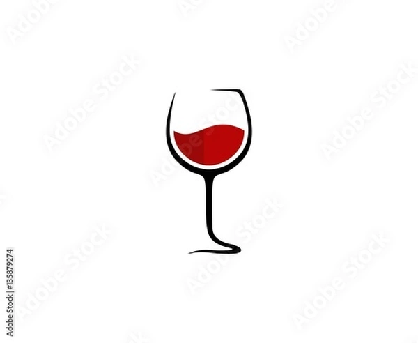 Obraz Logo kieliszka do wina
