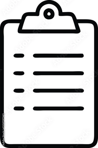 Obraz clipboard icon vector illustration