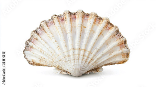 Obraz White elegant sea jacobean scallop shel
