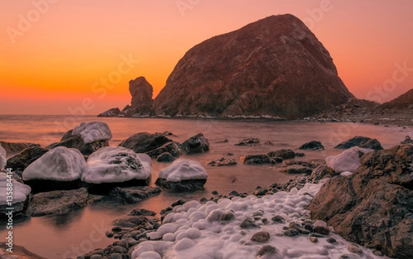 Fototapeta Зимние льды на морском берегу