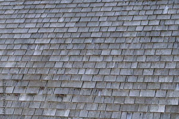 Obraz Old Cedar Shake Barn Roof