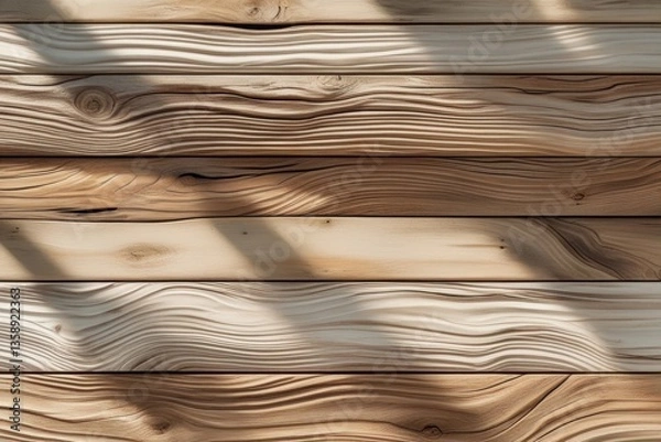 Obraz Light-colored wooden planks with a prominent wood grain pattern and knots.