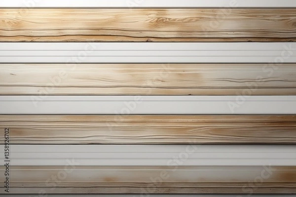 Obraz Natural wood background featuring light planks with a distinct grain pattern.