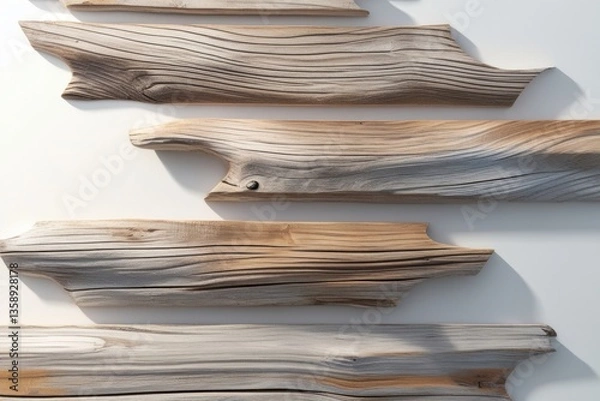 Obraz Natural wood background featuring light planks with a distinct grain pattern.