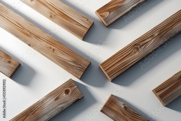 Obraz Natural wood background featuring light planks with a distinct grain pattern.