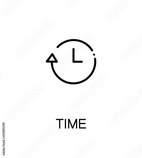 Fototapeta Time flat icon.