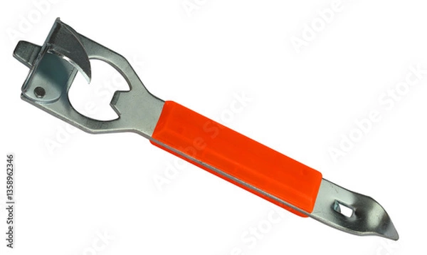 Fototapeta Orange multi-purpose opener isolated on transparent background