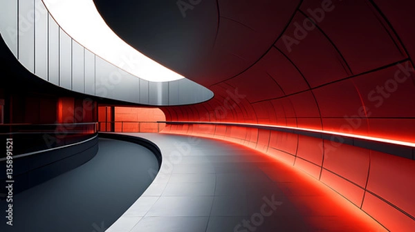 Fototapeta Abstract digital art piece colorful futuristic design background led light