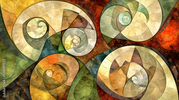 Fototapeta Abstract digital art piece colorful futuristic design background led light