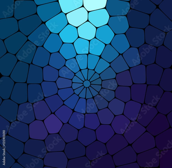 Obraz Vector blue stained glass background