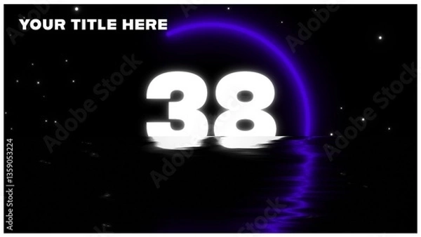 Fototapeta Water Ripple Number Countdown Timer