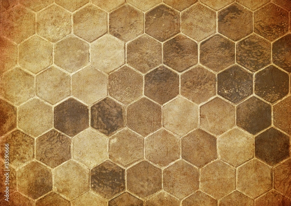 Fototapeta Background of old grunge tiles
