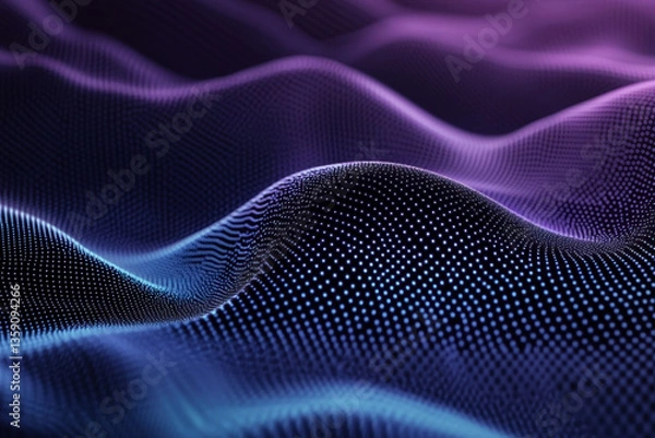 Obraz Futuristic digital background with dots and lines for AI and data transfer