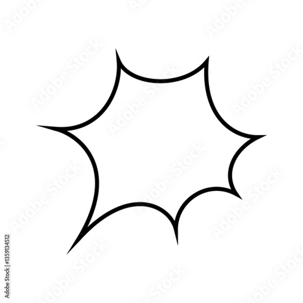 Fototapeta Speech bubble vector icon. Chat illustration sign. Message symbol. Text bubble logo.