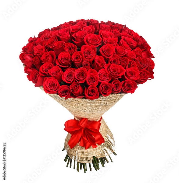 Obraz Bukiet 100 czerwonych róż