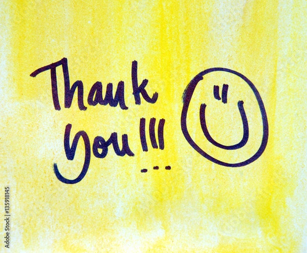 Fototapeta thank you message
