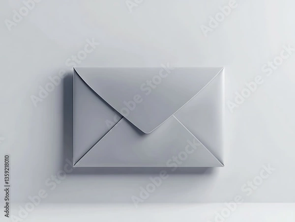 Fototapeta Mail envelope delivery concept minimalist setting digital artwork
