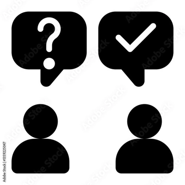 Fototapeta Consulting, Consultation, Consultancy Glyph Solid Icon
