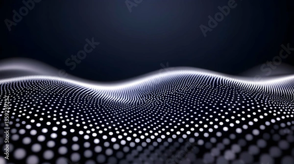 Fototapeta crypto, datum, visualisation, wave, three-dimensional, abstract, ai, analysis, artificial, background, big, blue, chaotic, circle, community, connection, dar, modern