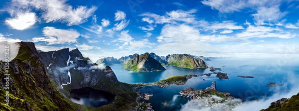 Obraz Panorama archipelagu Lofoty