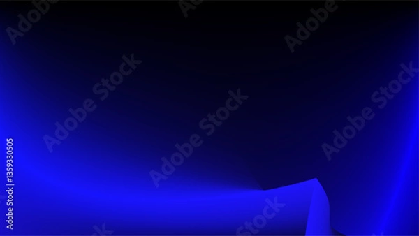Obraz Blue curve light dark gradient presentation background