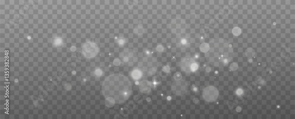 Fototapeta Glow light effect. Vector illustration. Christmas flash. dust	
