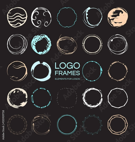 Obraz Handdrawn round frames