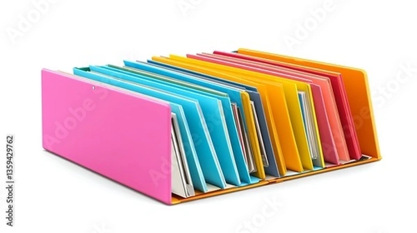 Fototapeta Colorful files in expanding file holder
