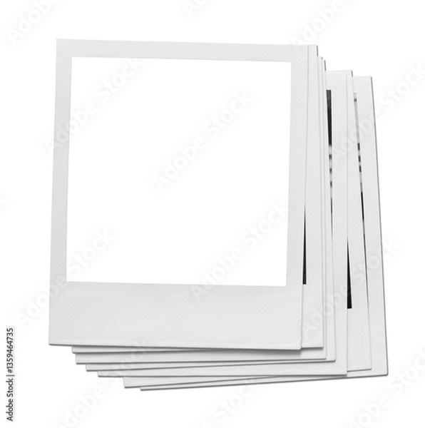 Fototapeta Vintage Polaroid, instant photo frame isolated in transparent PNG, polaroid frame - isolated design element