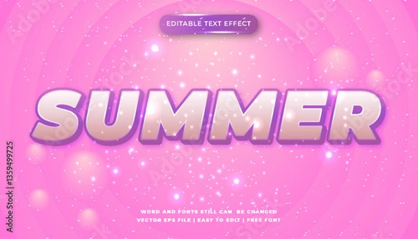 Fototapeta Summer Editable Text Effect