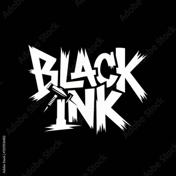 Obraz black ink logo