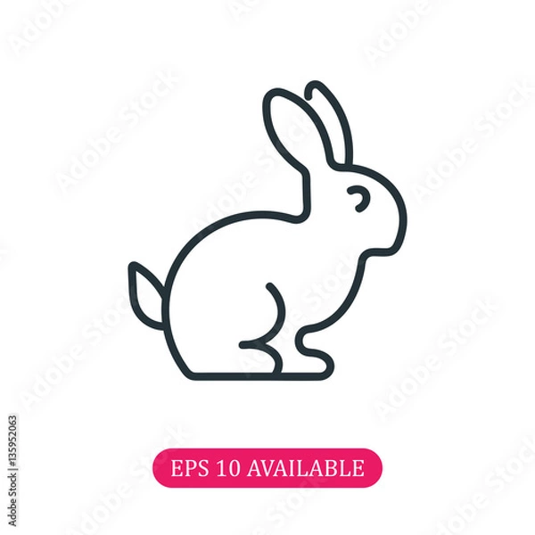 Obraz Rabbit icon vector