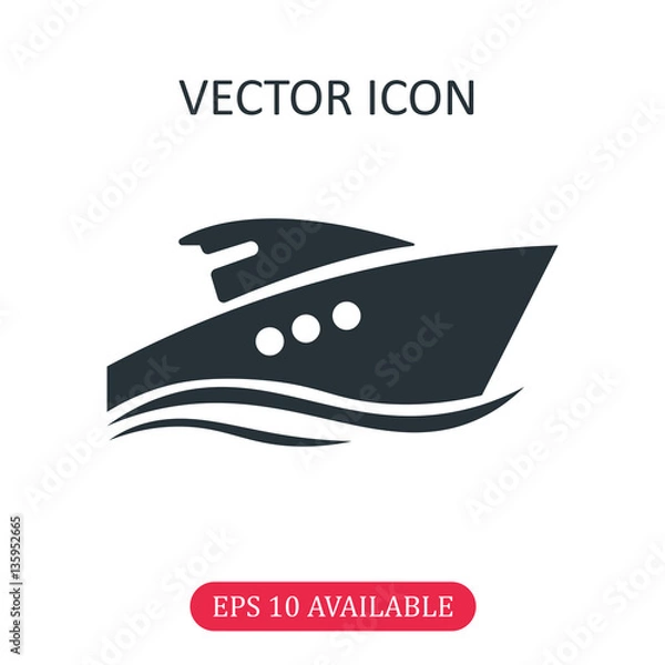 Obraz Yacht icon vector