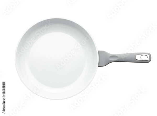 Fototapeta Frying pan isolated on white background without shadow