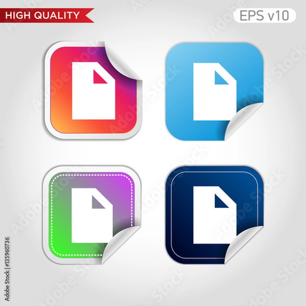 Fototapeta New document icon. Button with document icon. Modern UI vector.