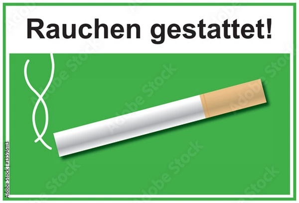 Fototapeta Raucherzone