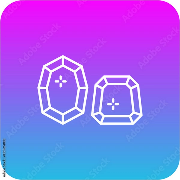 Fototapeta Gems Icon
