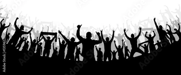 Obraz Background with cheering people