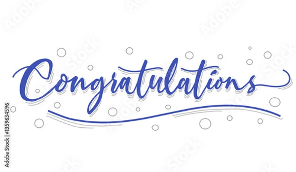 Obraz Congratulations lettering greeting sign.