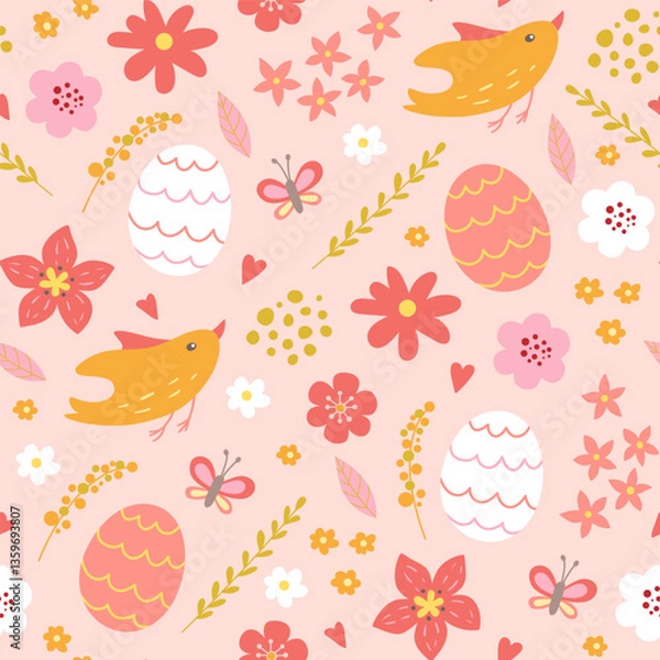 Fototapeta easter_simple_pattern08.eps
