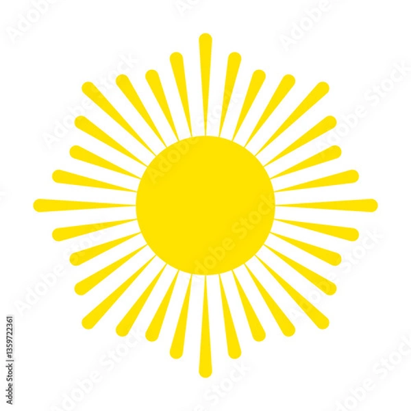 Obraz Sun. Color vector illustration. Isolated on white background.	