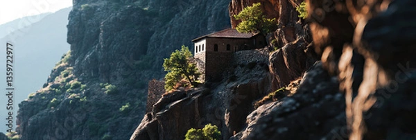 Obraz Stone Structure on Cliffside