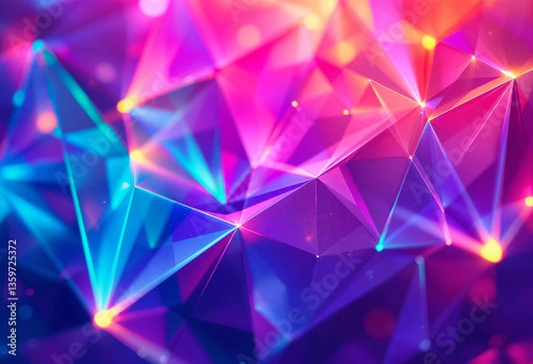 Fototapeta "Illuminated Geometric Shapes with Abstract Glow – Futuristic Light Design and Minimalistic Aesthetic"

