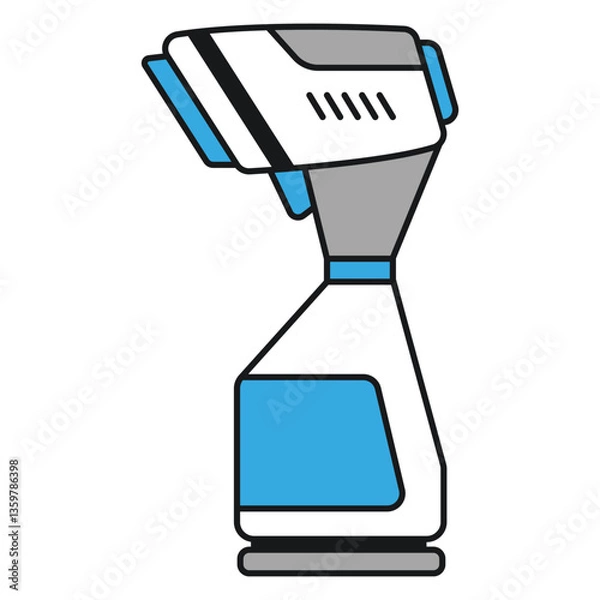 Obraz Portable garment steamer vector cartoon illustration isolated on a white background.